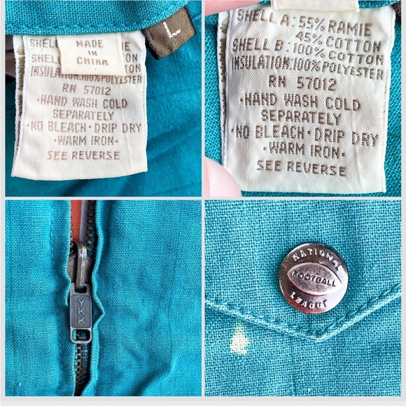 Miami Dolphins NFL Vtg Throwback Collection Mirage Bomber Jacket (L fits M) - Picture 3 of 11